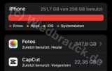 iPhone Speicher größer als er sein sollte